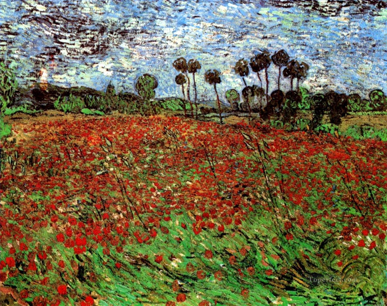 Campo con amapolas Vincent van Gogh Pintura al óleo